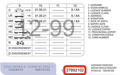 NT Driver Licence 2